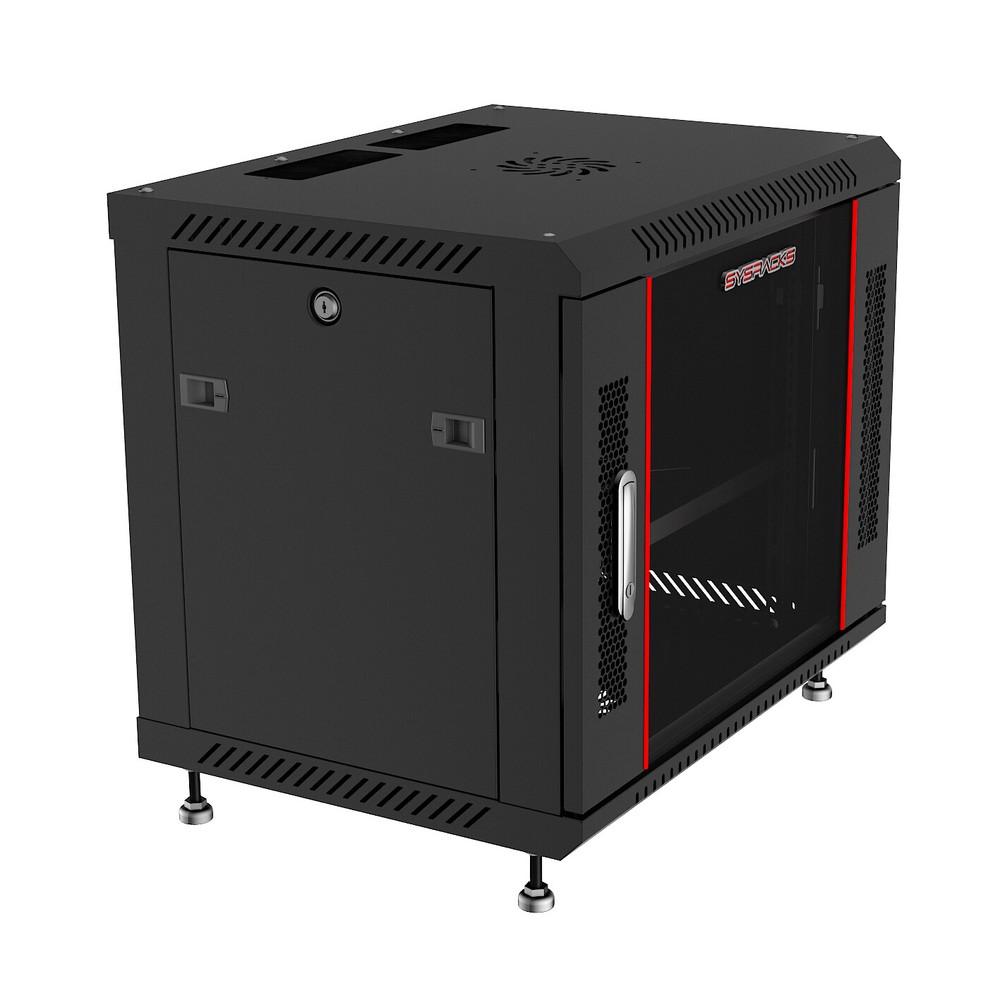 9U Wall Mount Server Rack Network Cabinet Data AV 24-inch Depth Locking Enclosur