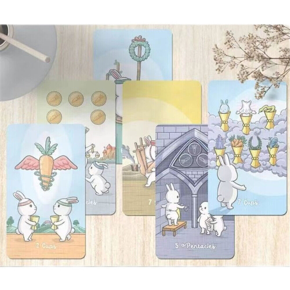 Chubby Bunny Tarot Deck Cards Divination Oracle Tarot Board Game
