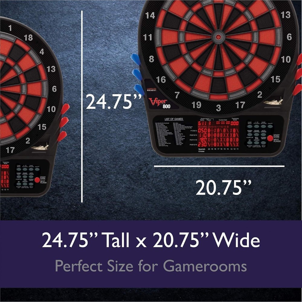 800 Regulation Size Electronic Dartboard Featuring 57 Game options