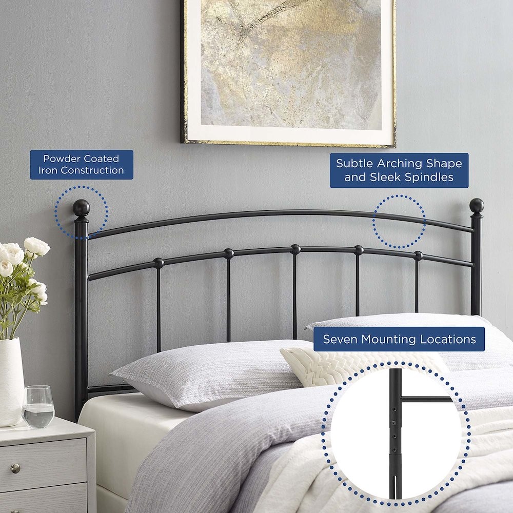 Abigail Metal Full Headboard
