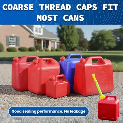 PCS 10" Gas Can Spout Replacement & Universal red Gas Cap, Compatible with 2