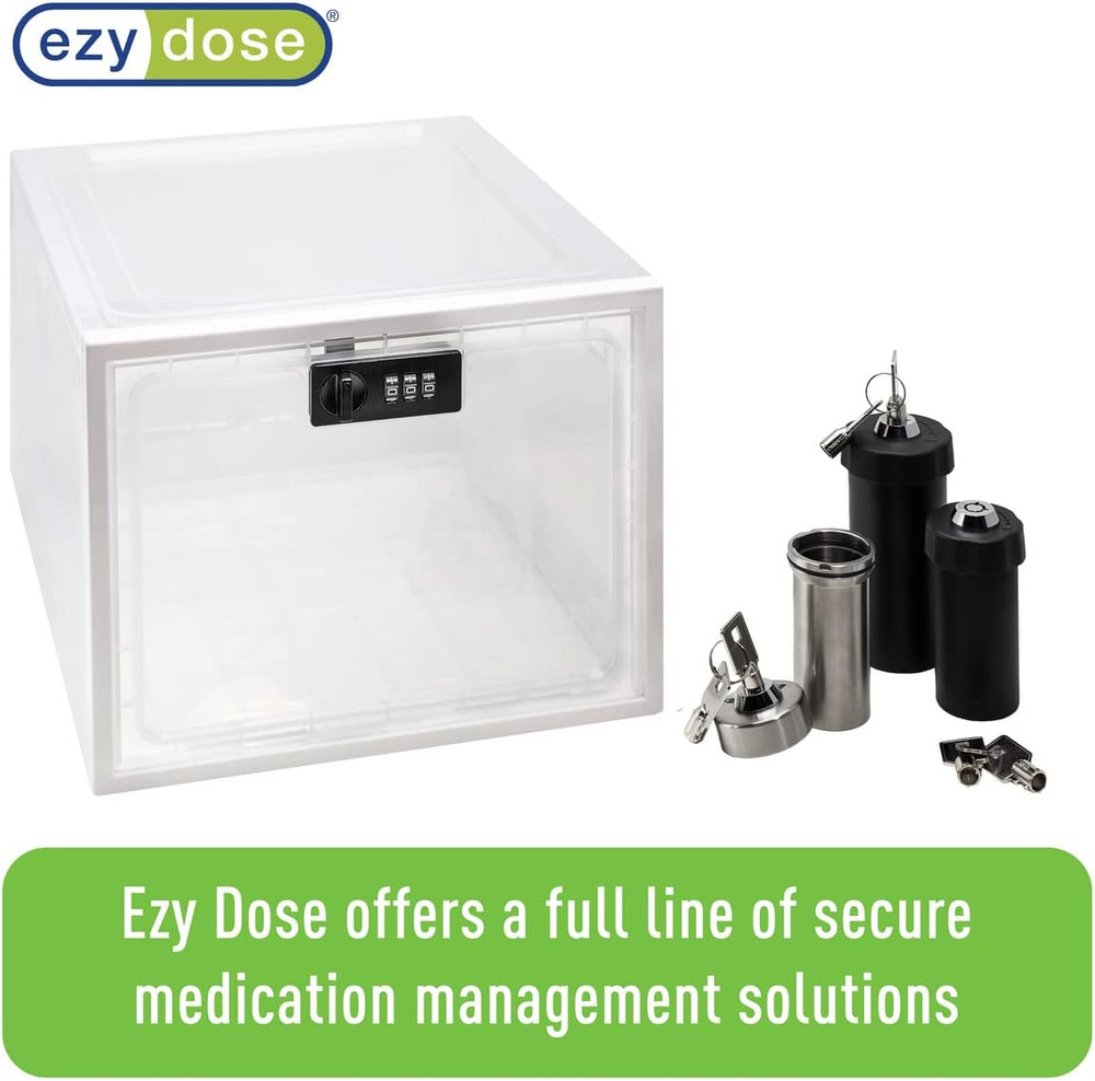 Medication Lockbox, Secure Storage for Medication and Vitamins, Combination Lock