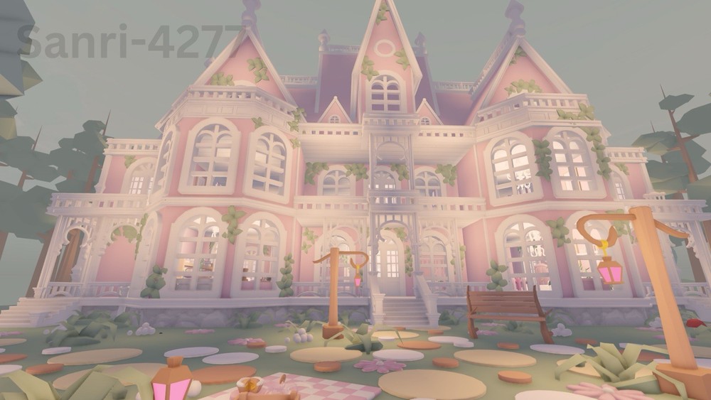 Mansion Pink Glitch Home Adopt  House
