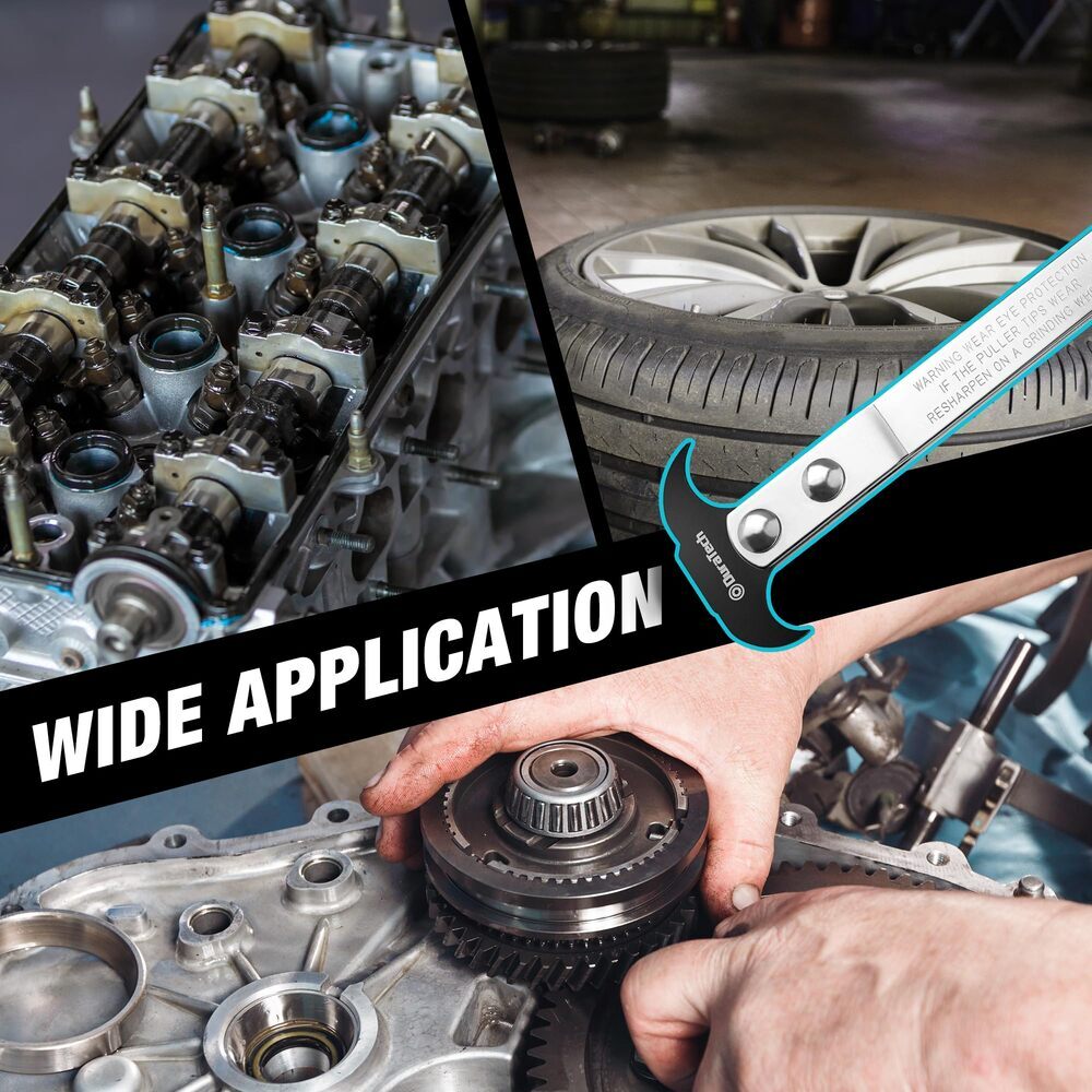 DURATECH Seal Puller Tool Seal Removal Tool Blackened Head & Chrome-Plated Shaft