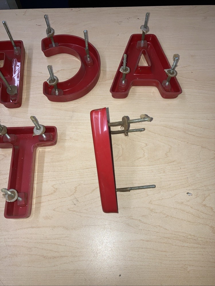 Hard Plastic 6 Inch RCA TV Letters