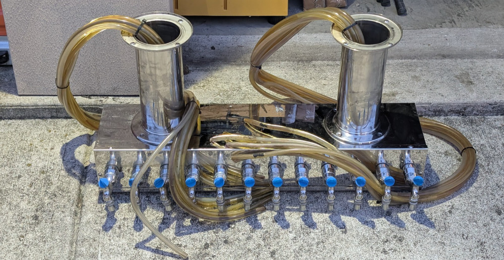 Micro Matic 30 In Draft Beer Dispensing 2 Column Countertop Stainless 12 Faucets