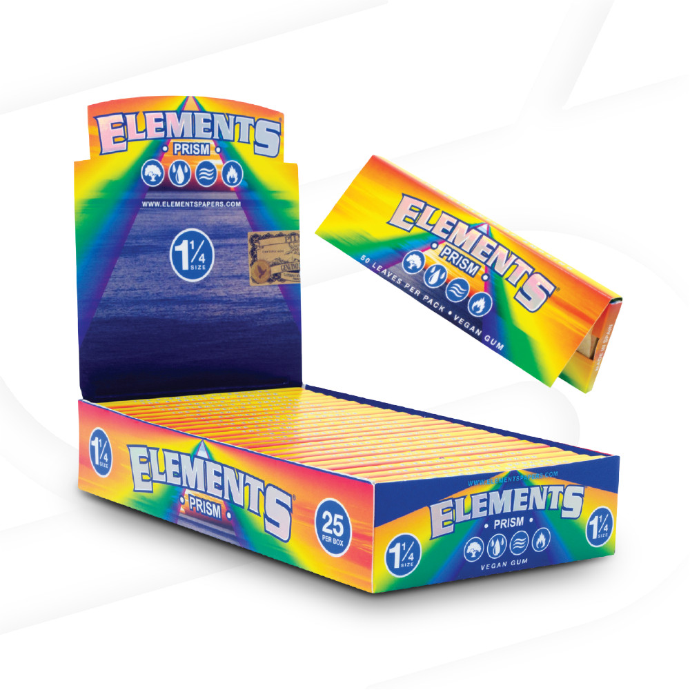 Elements 1 1/4 Prism Rolling Papers  | Full Box