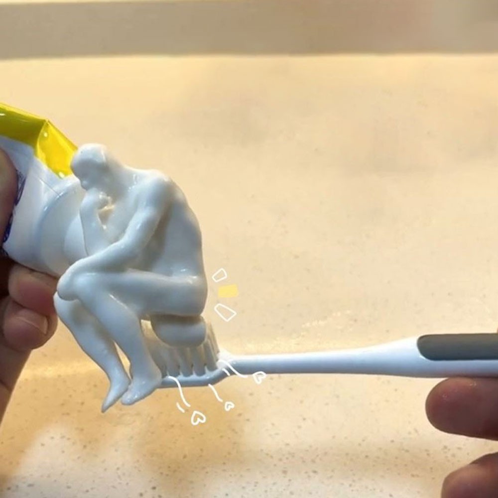 Pooping Toothpaste Cap Tricky Toothpaste Squeezer for Family TL