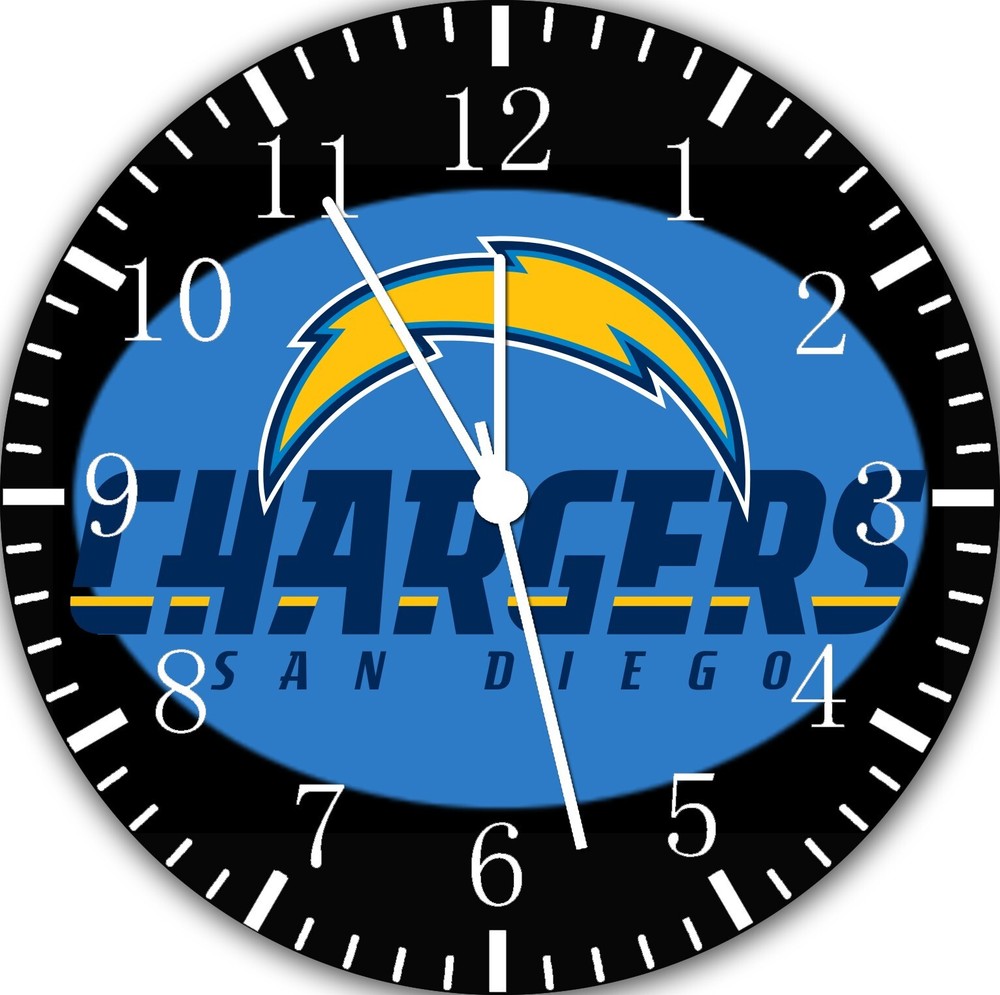 Los Angeles Chargers Wall Clock E436 Personalized option with adding names
