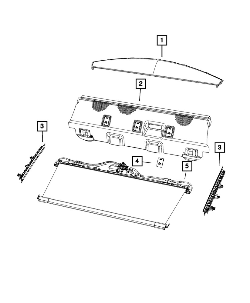 Genuine Mopar Shelf Panel Extension Left 1PP21ML2AA