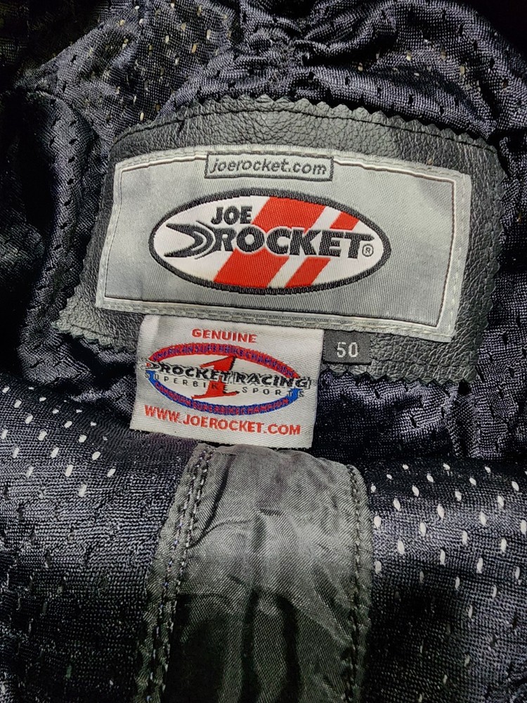 Joe Rocket Mens Leather Jacket Size 44 Used Condition