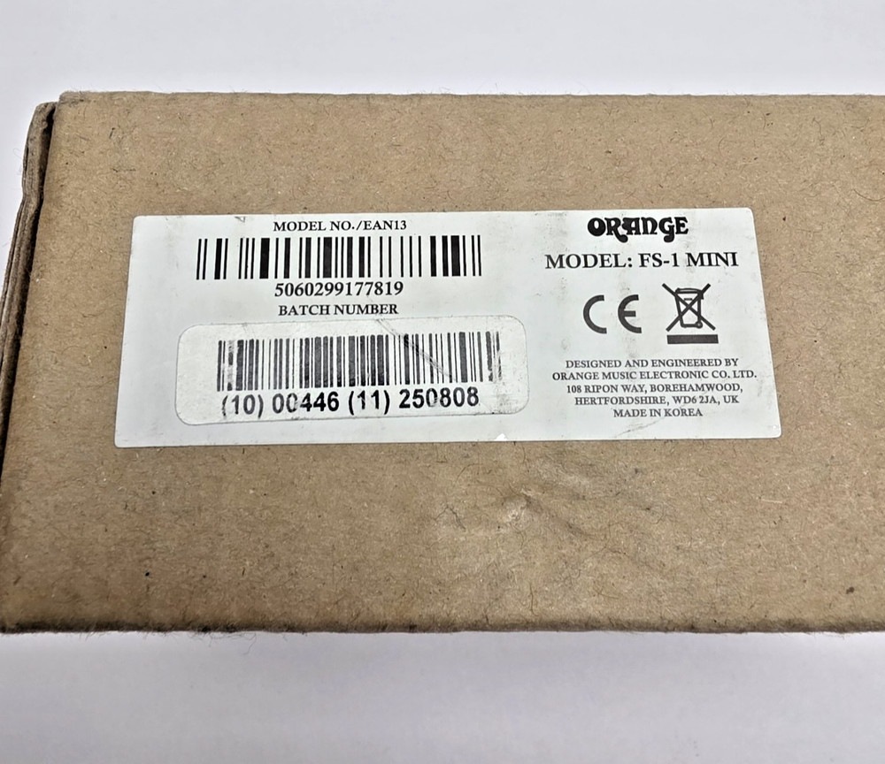 FS-1 , Orange Single Button Footswitch - Mini