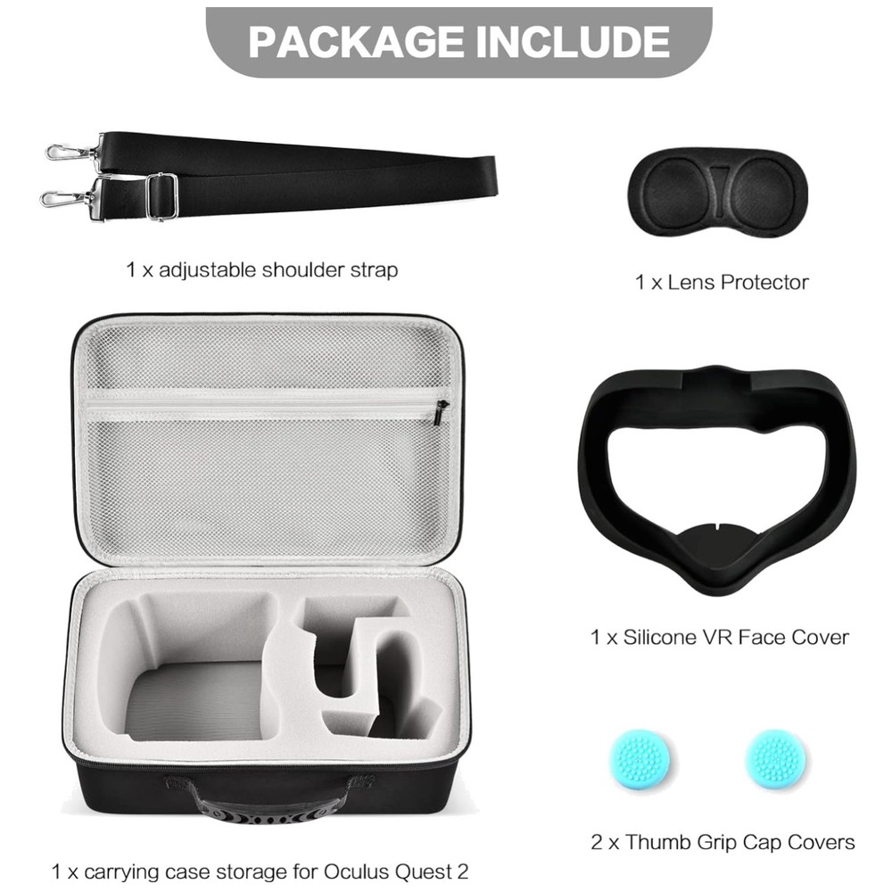 Portable Travel Storage Bag for Quest 3 Headset
