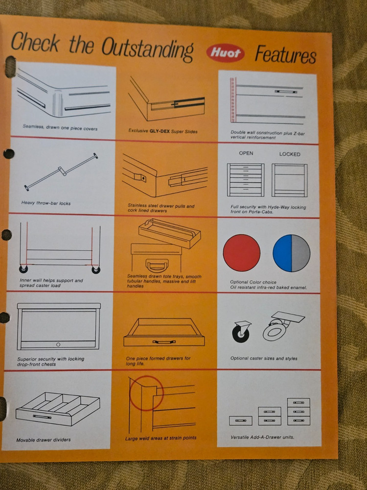 1970s Huot GLY-DEX Tool Storage Catalog