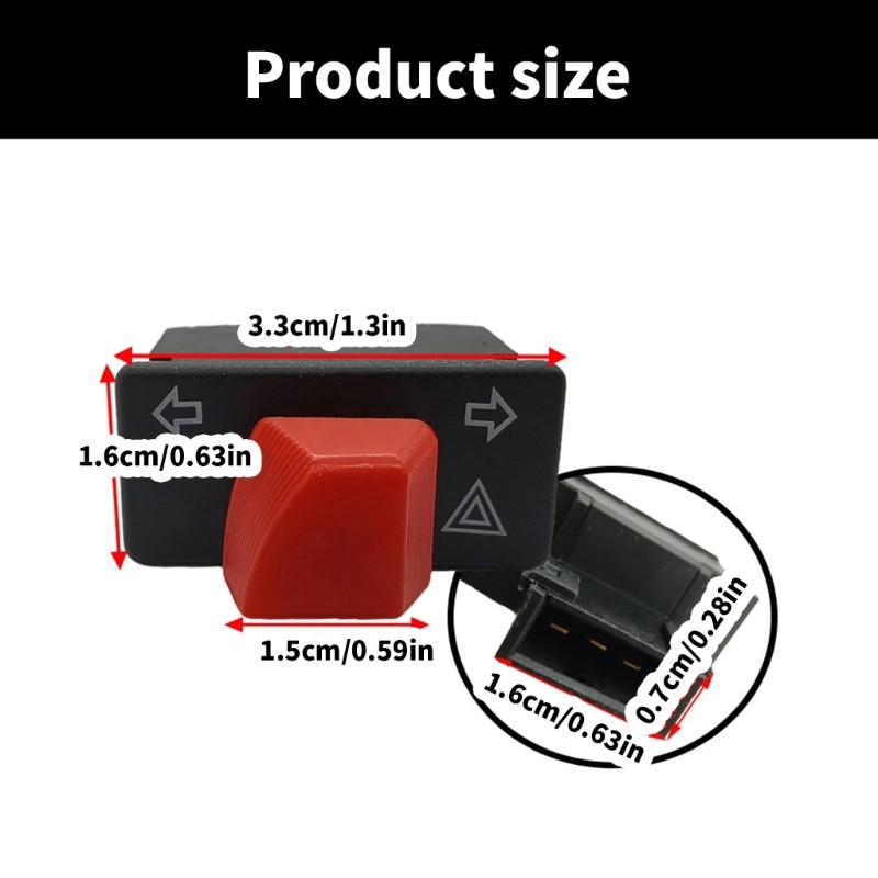 Practical Motorcycle Turn Light Signal Emergency Button Plastic for Scooters