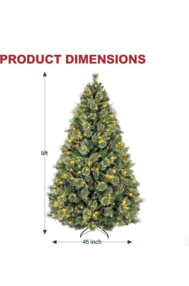 6 ft Pre-lit Christmas Tree with 350 Warm White LED Lights