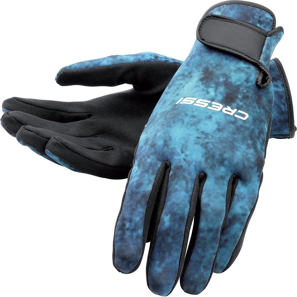 Open Cressi 2mm Hunter Gloves, Blue - MD