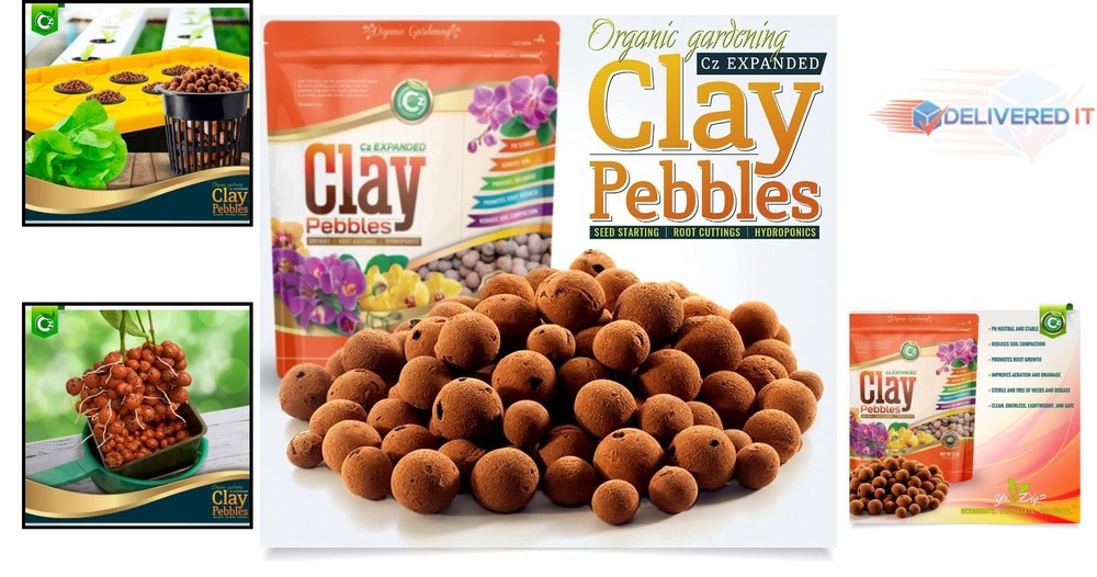 Expanded Clay Pebbles for Hydroponics Orchids Soil Conditioner 4lb