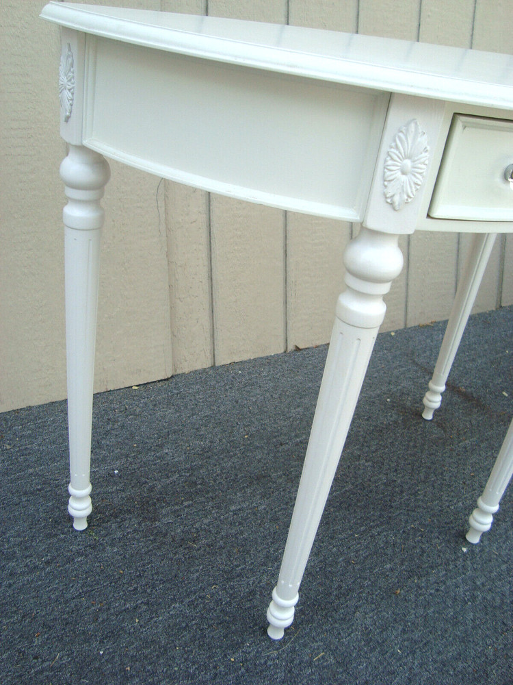 62033 White Console Hall Table Server Sideboard w/ Drawer
