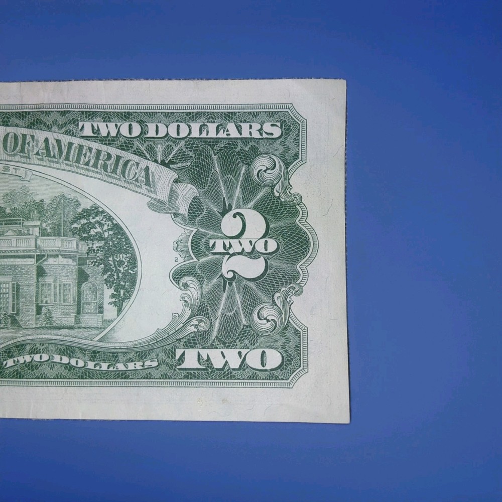 1963 $2 DOLLER RED BANK NOTE VF