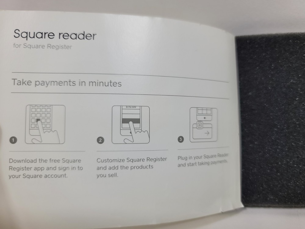 Square Magstripe Credit Debit Card Reader For Android iPhone 3.5mm Jack White