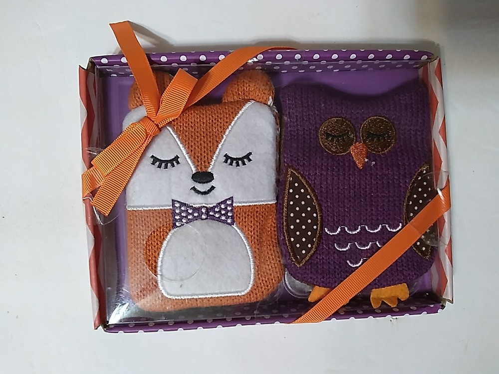 Cuddle Critters Owl And Fox Reusable Hand Warmers