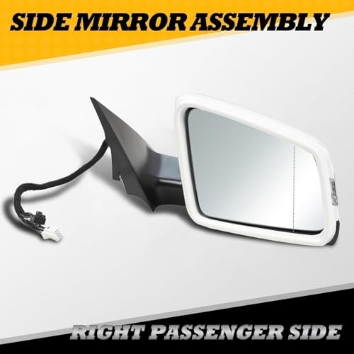 Passenger Side Mirror Assembly Compatible with CLA250 CLA45 AMG Right White