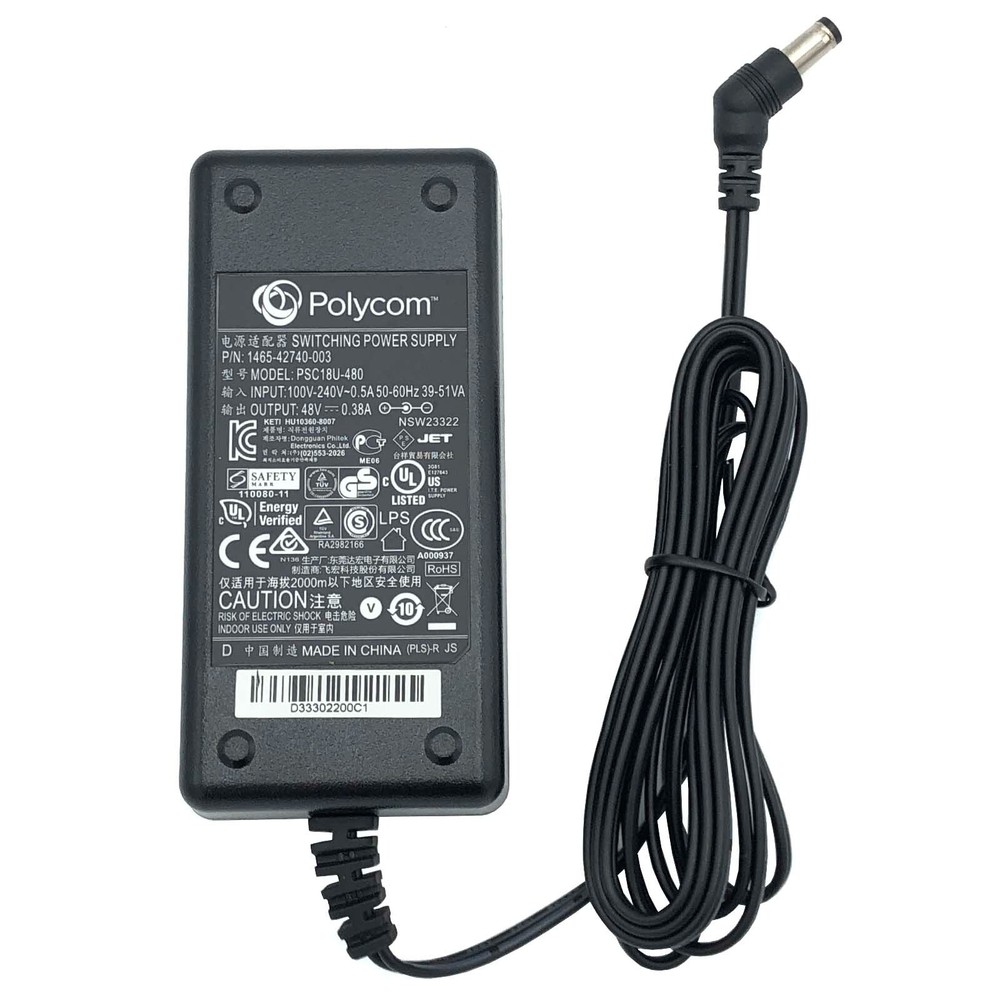 Original Polycom AC Adapter 48V for Polycom VVX300 301 400 401 511 550 601