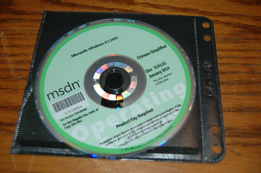 Microsoft MSDN Windows 8.1 X64 Disc 5143.01 Januray 2014 Chinese Simplified