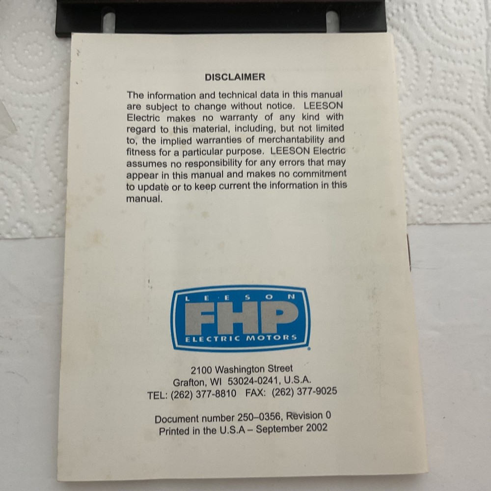 New open box, Leeson motor controller model 175311.00
