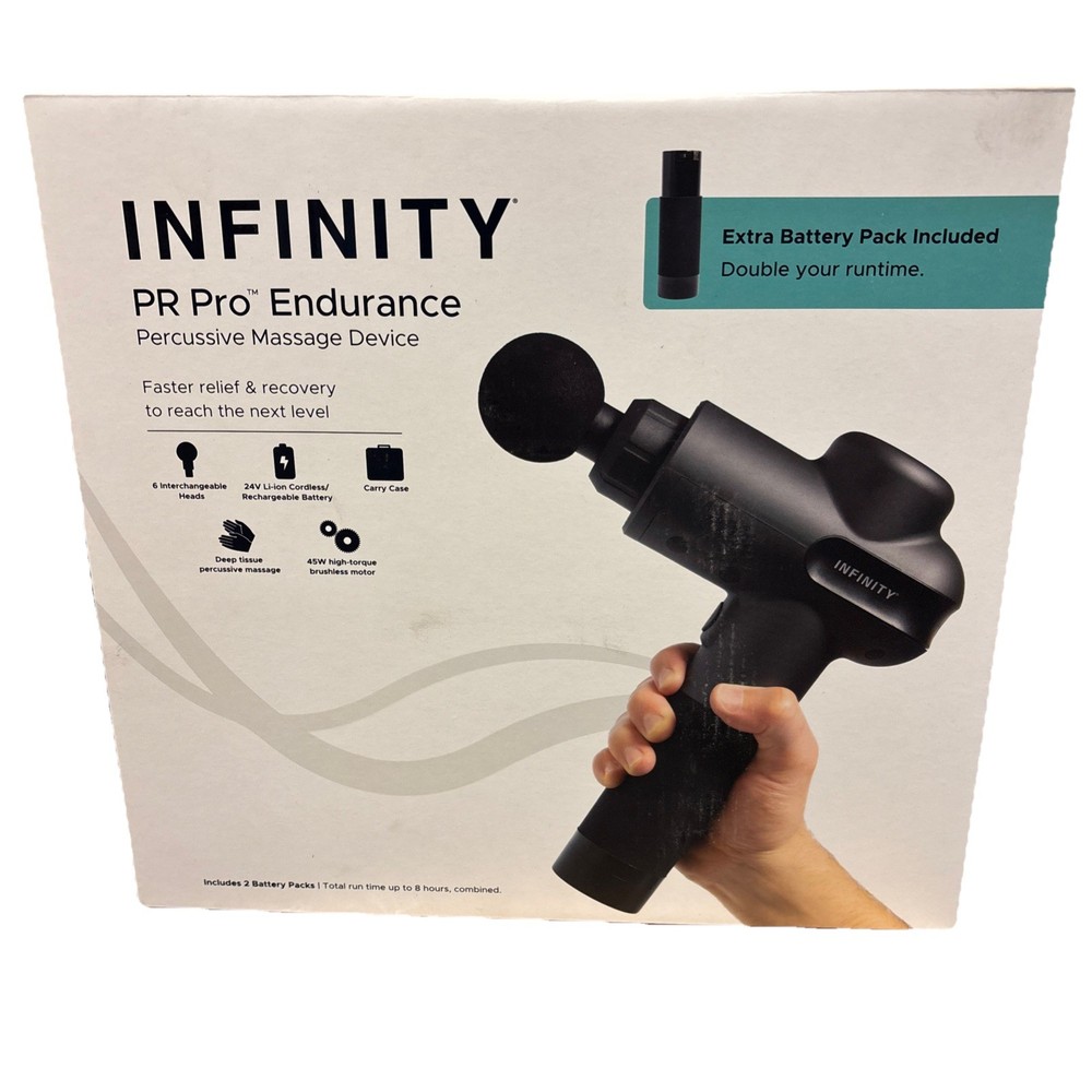 NIB Infinity PR Pro Endurance Percussion Massage Device (Black)