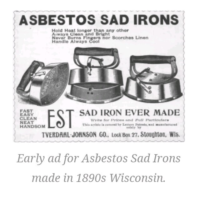 Asbestos Sad Iron Cast Iron Antique Clothes Iron