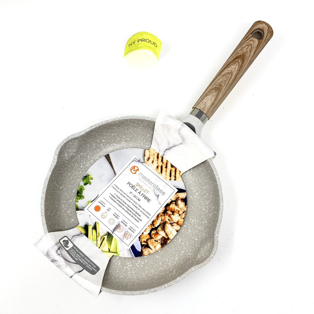 Frying Pan Masterclass Cookware Nonstick Pan & Skillet 8 Inch High Quality Beige