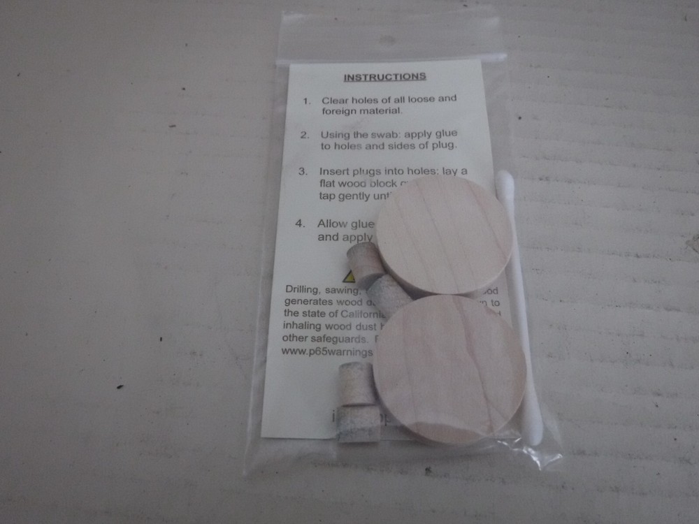 Hard Maple Hinge Hole Repair Kit