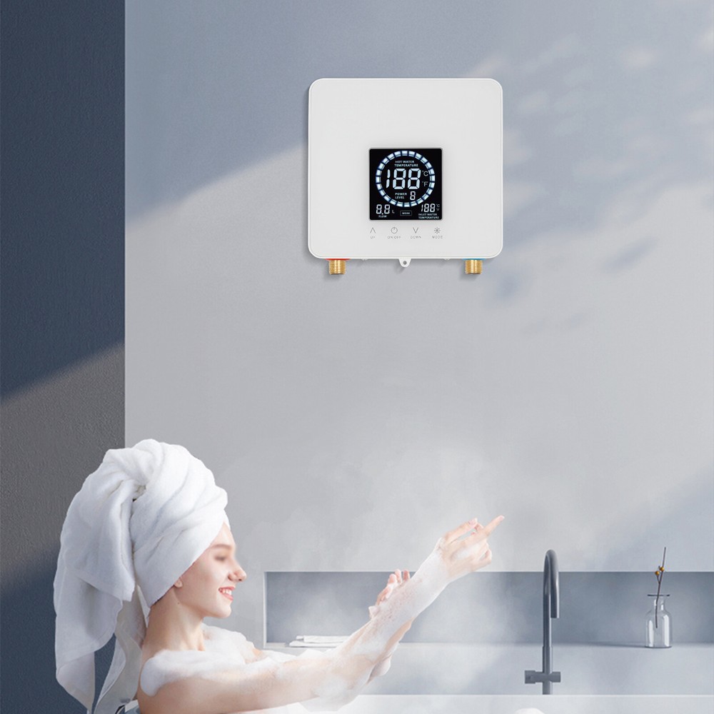 Instant Electric Water Heater with LED Display - Compact & Efficient