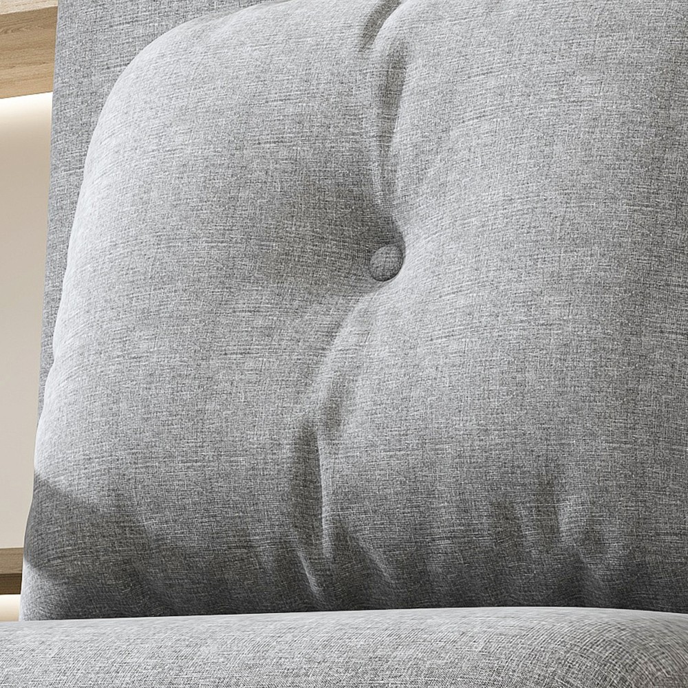 5-in-1 Convertible Sofa Bed Chair Adjustable Backrest Folding Sleeper Grey