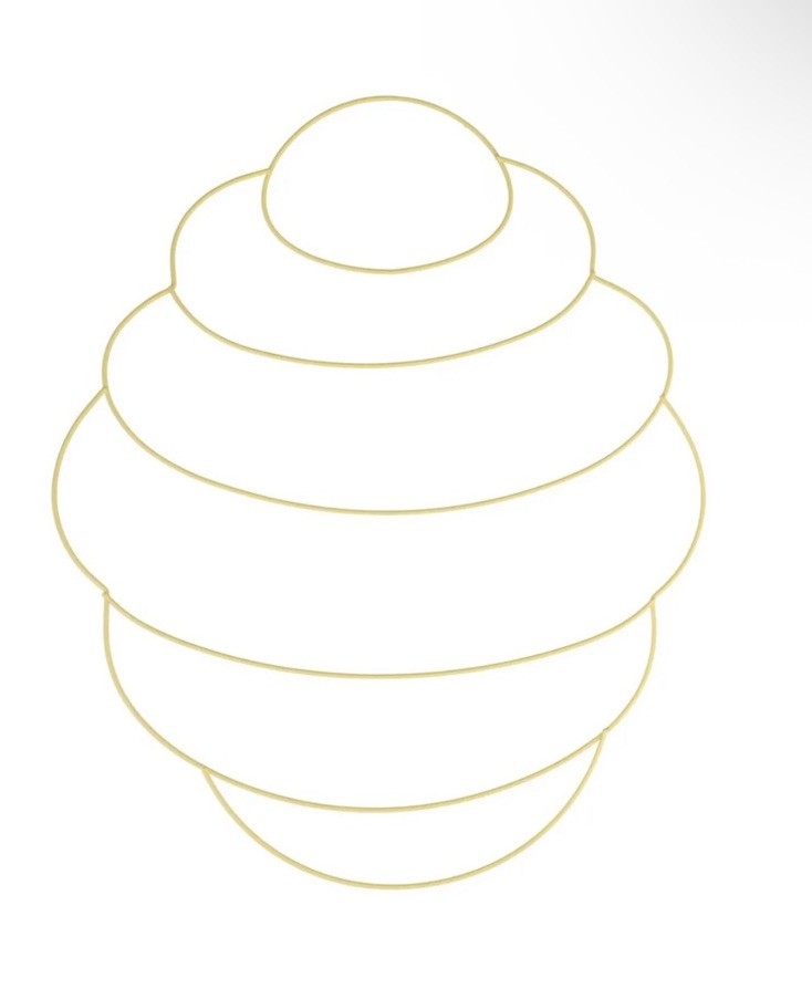 Metal Beehive Wire Wreath Form