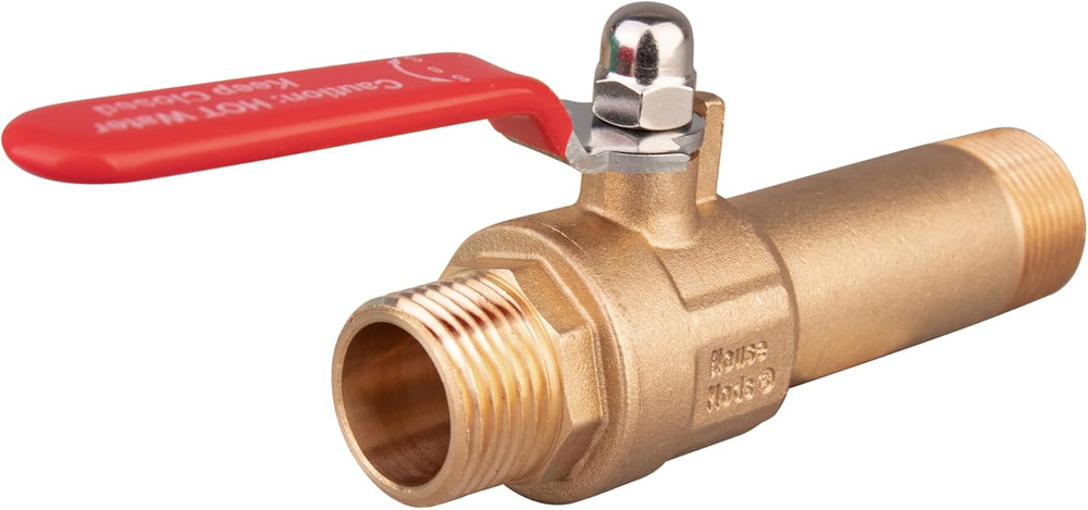 HMP012 Full Port Water Heater Straight Drain Valve LF Compliant Brass 3/4" MNPT