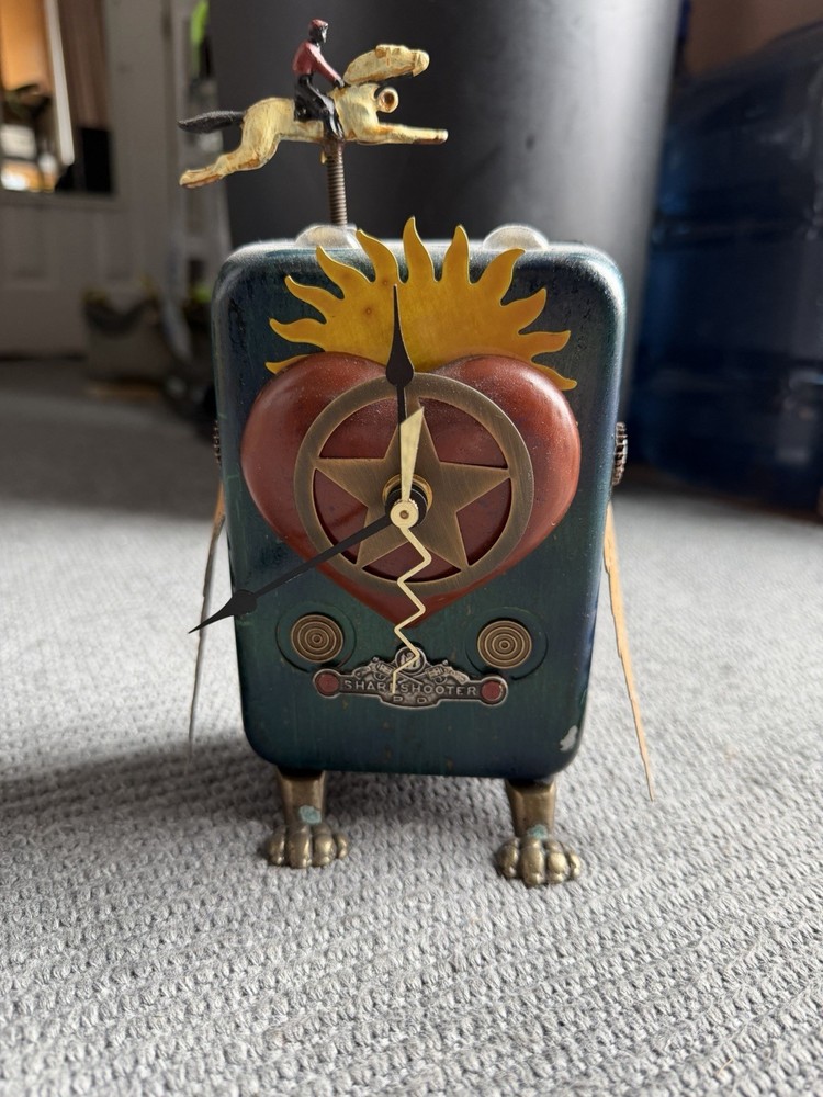 Assemblage Clock Art (Sharp Shooter)