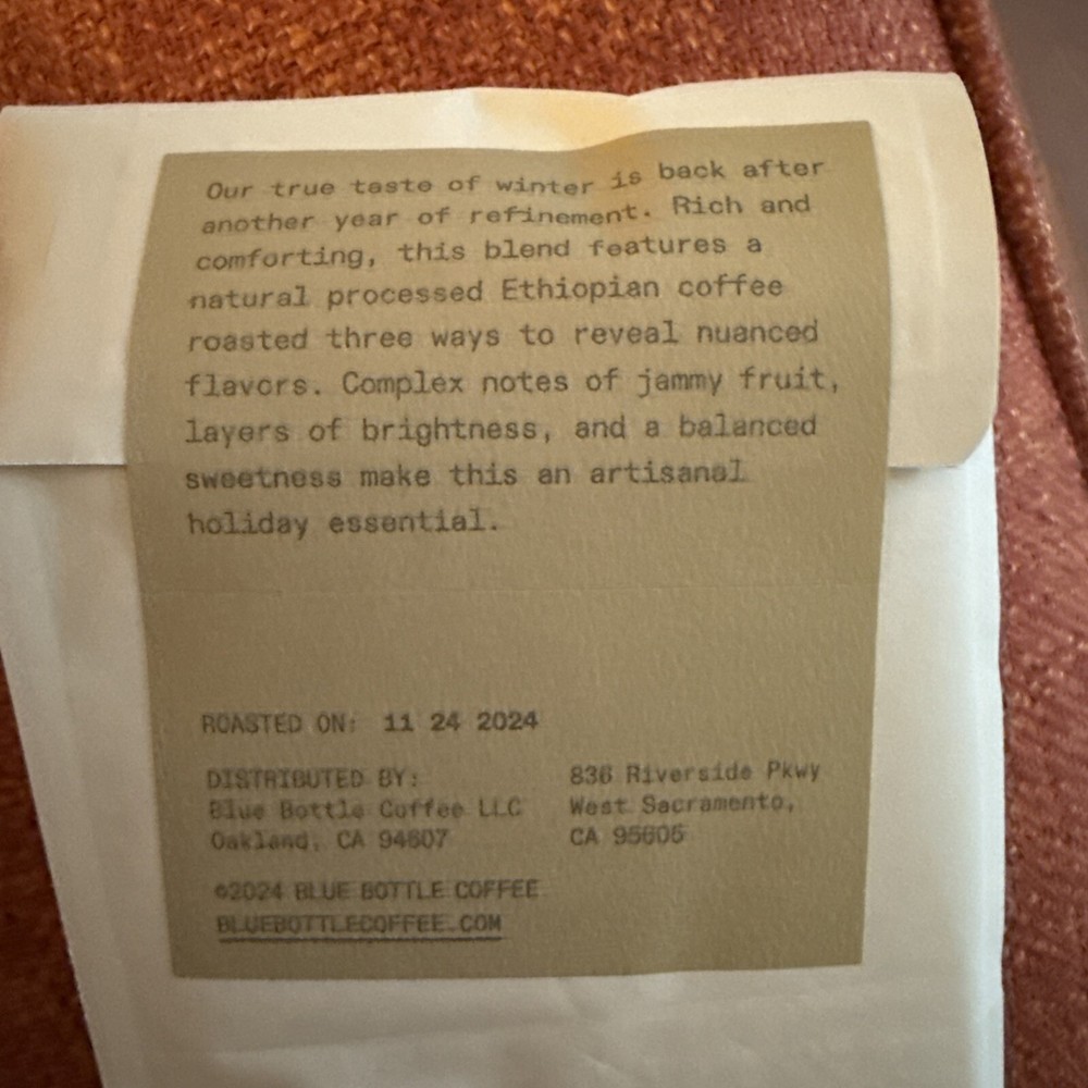 Blue Bottle Coffee, Winter Coffee Set