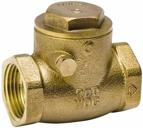 Value Collection 3/8" Brass Check Valve Check Swing, IPS, 200 WOG
