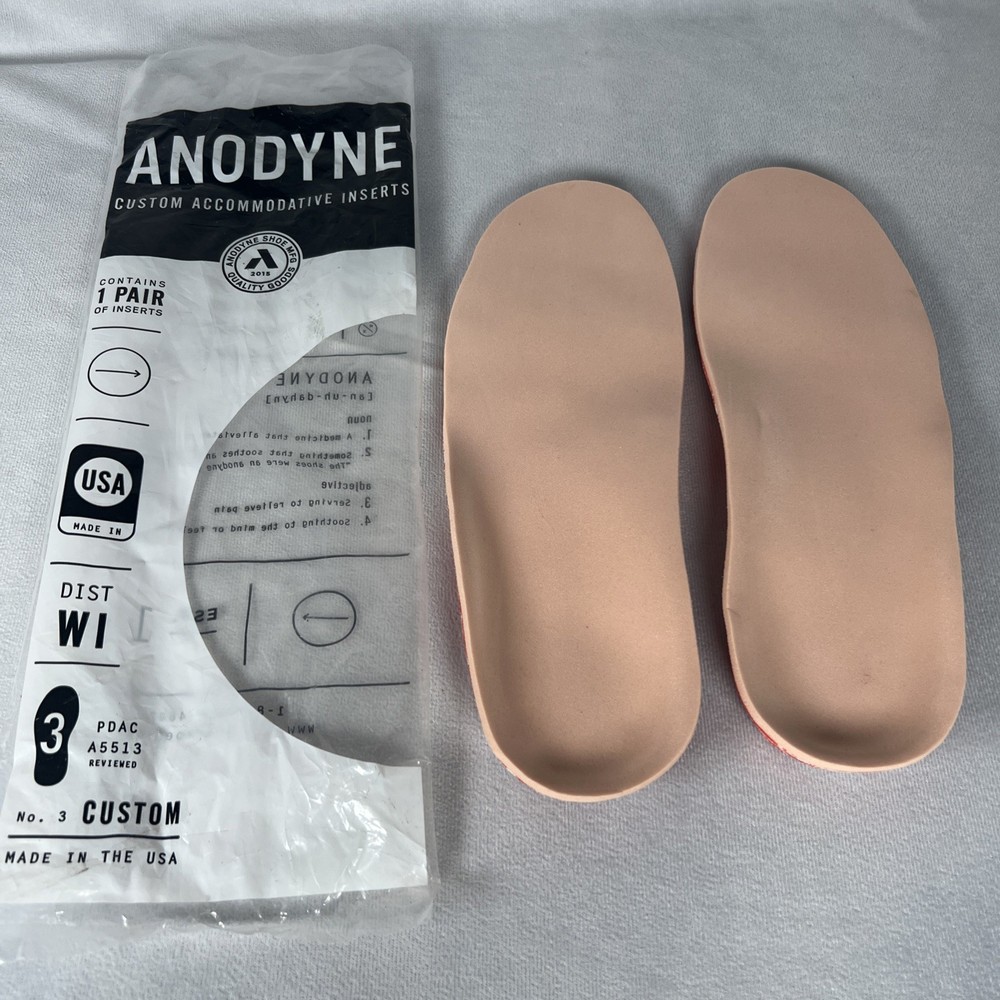 Anodyne Shoe Inserts Custom #3 Accommodative Size 9.0 Extra Wide