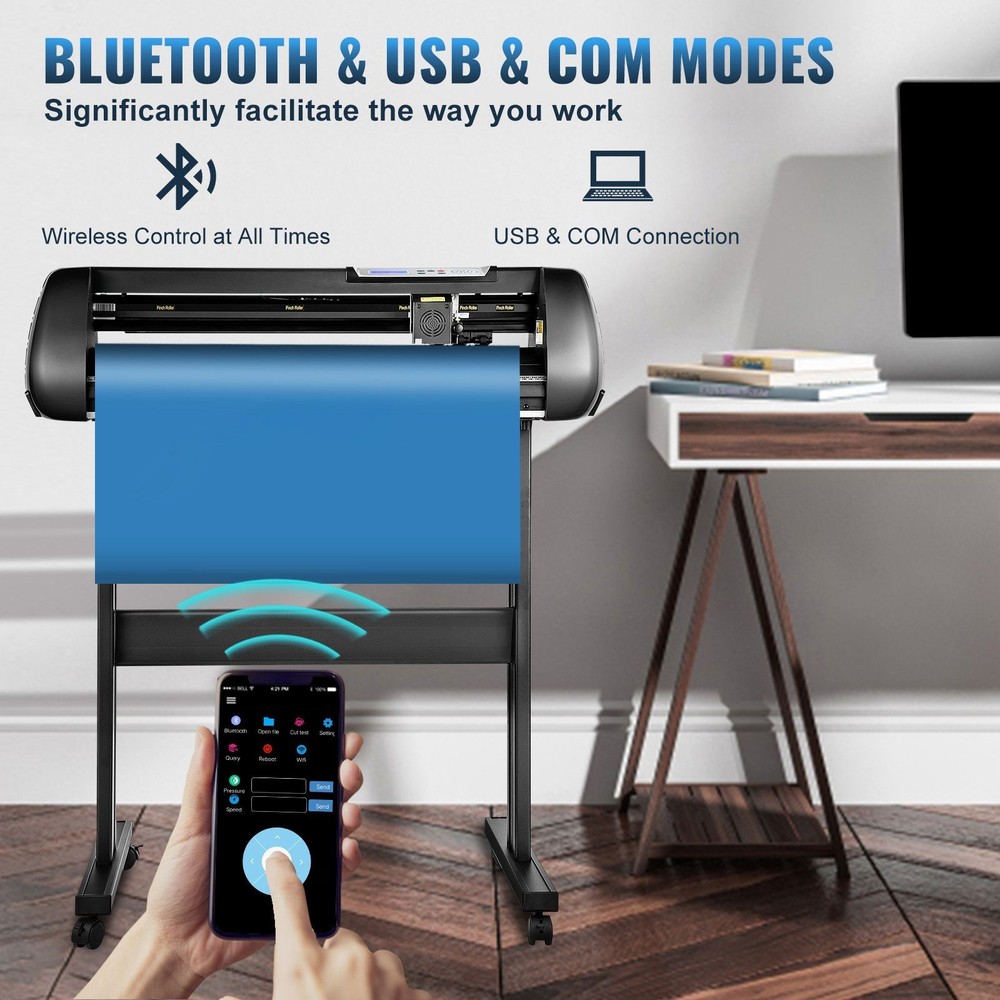 Vinyl Cutter Machine, 34in Offline Bluetooth Cutting Plotter Machine, 400in/10m