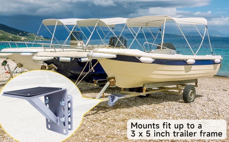 70089 Steel Trailer Step, Gray