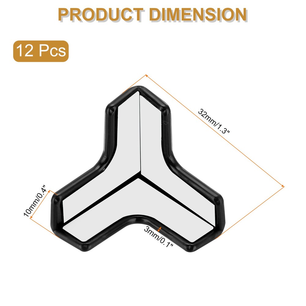 Corner Protectors 12Pcs Table Corner Protectors(T-shaped, Black)