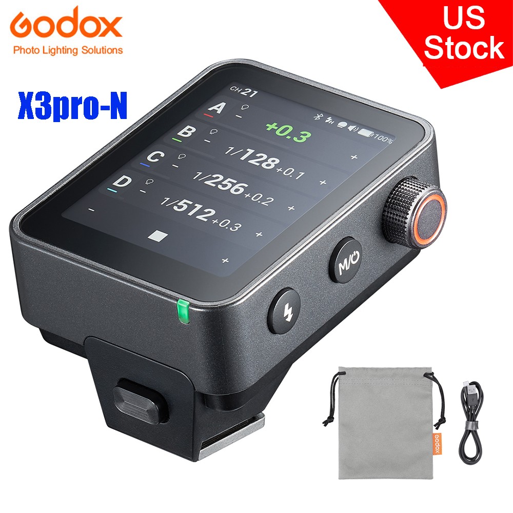 US Godox X3pro-N 2.4G Wireless TTL HSS Flash Light Trigger Transmitter For Nikon