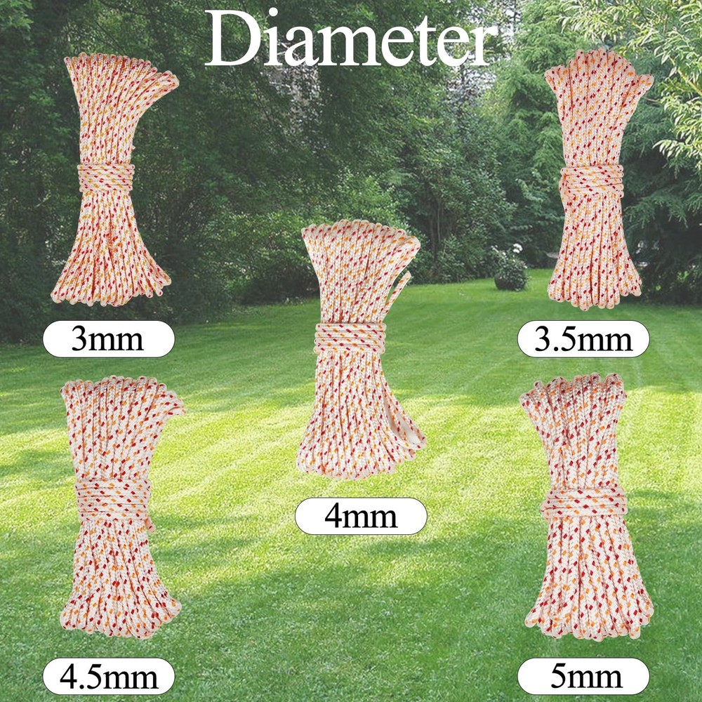 Recoil Starter Rope Pull Cord, 10m / 3.5mm Pull Starter Rope for Craftsman Hu...