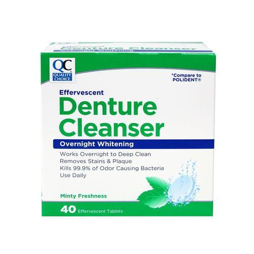 3 Pack Quality Choice Denture Cleanser Overnight Whitening 40 Tablets Each