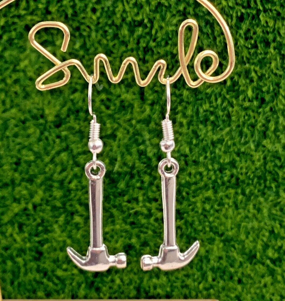 Hammer Earring, Tool Earrings, Gift Idea, Carpenter Earrings, Tools