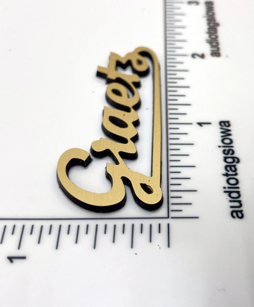 Graetz Grill Badge Custom Made Incised Laminated Plastic